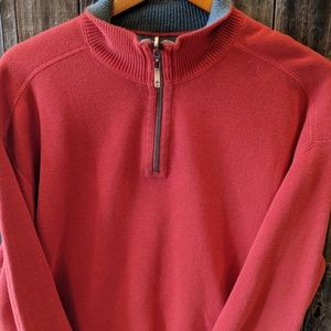 Tommy Bahama half zip up sweater.